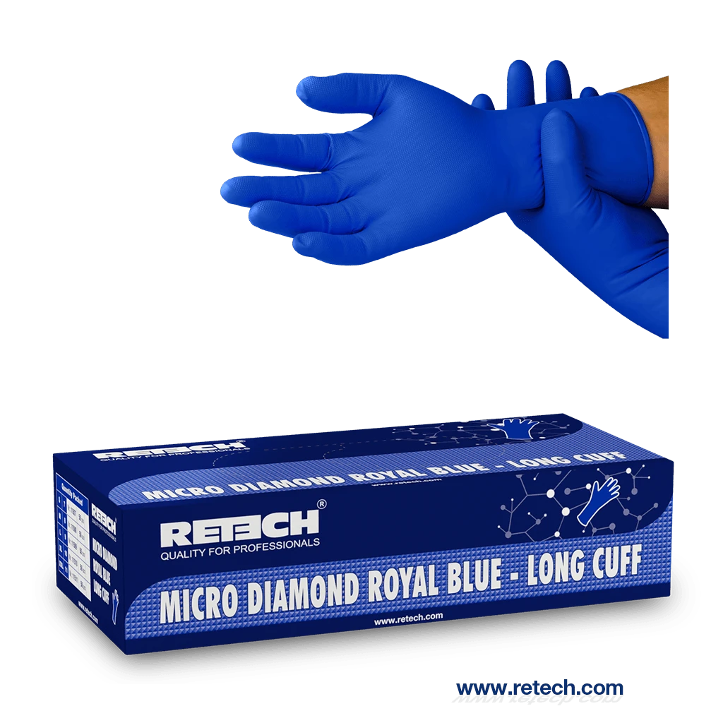 Micro Diamond Royal Blue - Long Cuff - S
